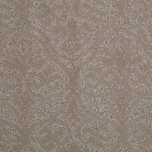 Perfectly Posh - Creek Bed - Gray 43 oz. Nylon Pattern Installed Carpet