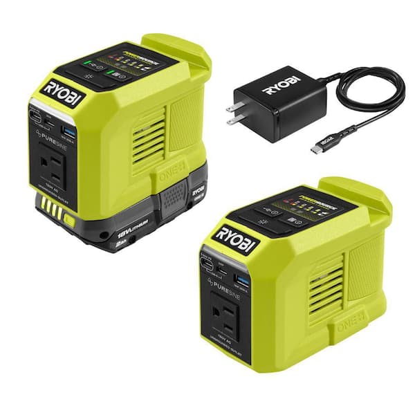 RYOBI (2)18V ONE+ 200-Watt Portable Battery Inverter Power Sources