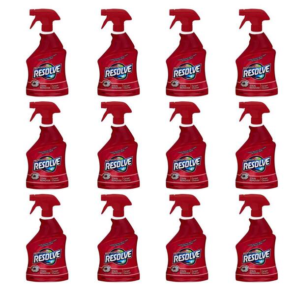 Resolve 32 oz. Professional Carpet Cleaner and Stain Remover Spray (12-Pack)