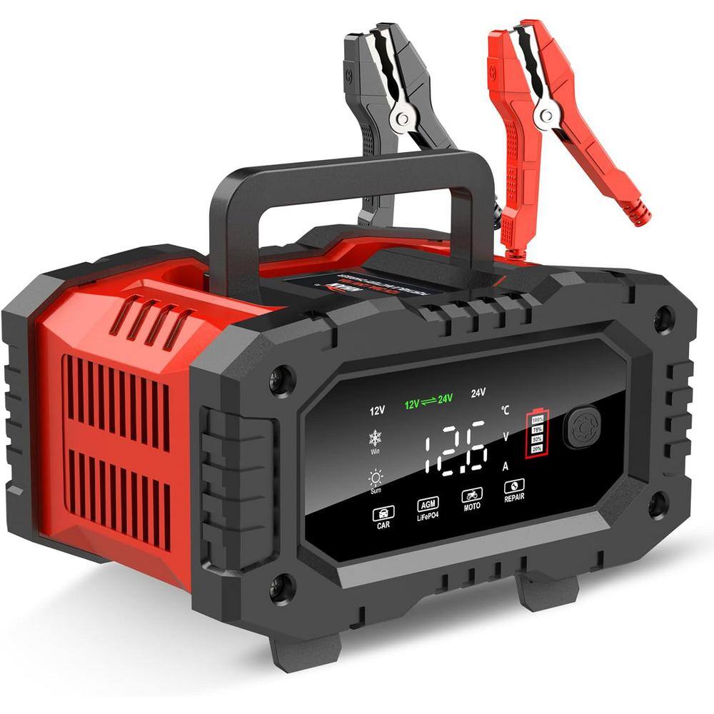 Car Charger Lead Acid Fully Automatic Battery Maintainer with 20 Amp 12-Volt/24-Volt in Red price history on PriceWatchPro