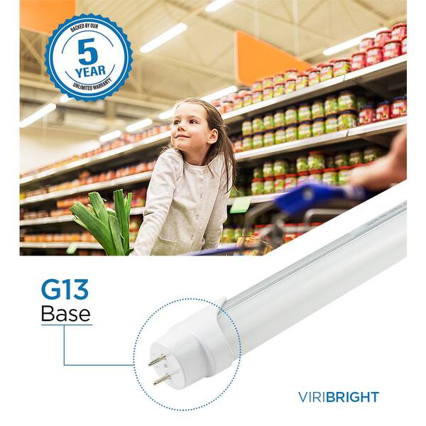 T10 2FT LED Double Sided Tube Light,360 Degree Rotatable R17D Base Double Rows Ballast Bypass,2 Foot 20W Indoor Bulb Light for Kitchen,Shop,Advertising Tube,Daylight White 6000k,Striped Cover,15 Pack 