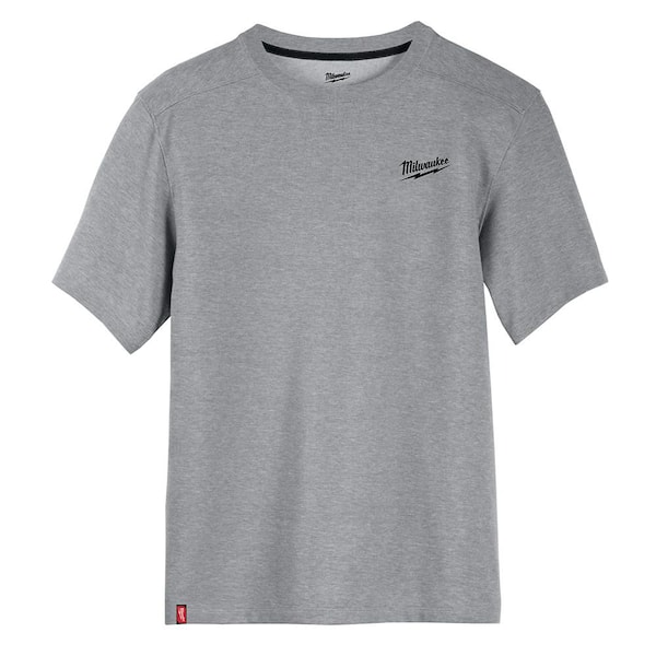 Milwaukee Men's 2X-Large Black Cotton/Polyester Short-Sleeve Hybrid Work T-Shirt (3-Pack)