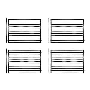 32 ft. x 5 ft. Milan Style Security Fence Panels Steel Fence Kit 4-Panel Gate Fence