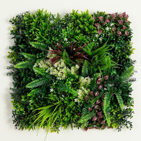 Nearly Natural 20 in. X 20 in. UV Resistant Corfu Island Artificial Living Wall Hedge Panels (Indoor/Outdoor) (Set of 3)