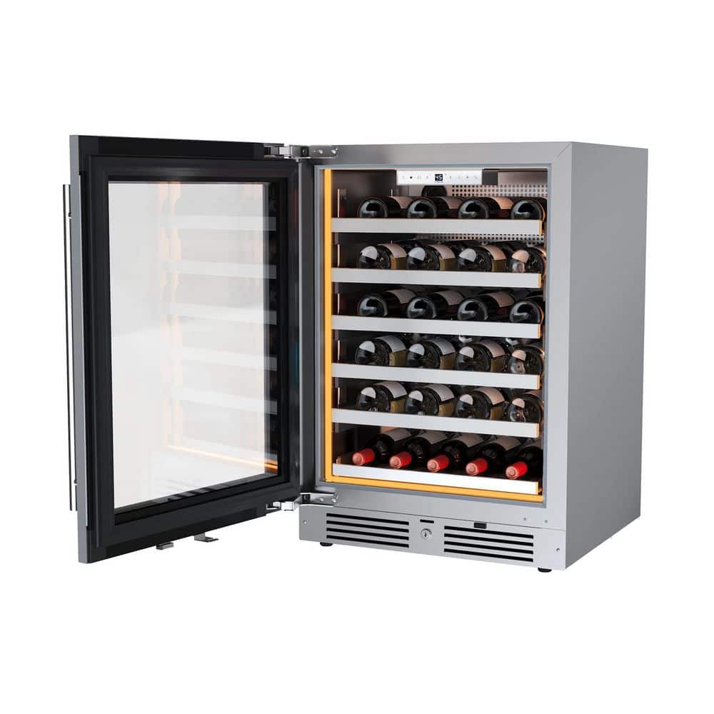 24 in. 45-Wine Bottles Wine Cooler in Wood Grain price history on PriceWatchPro