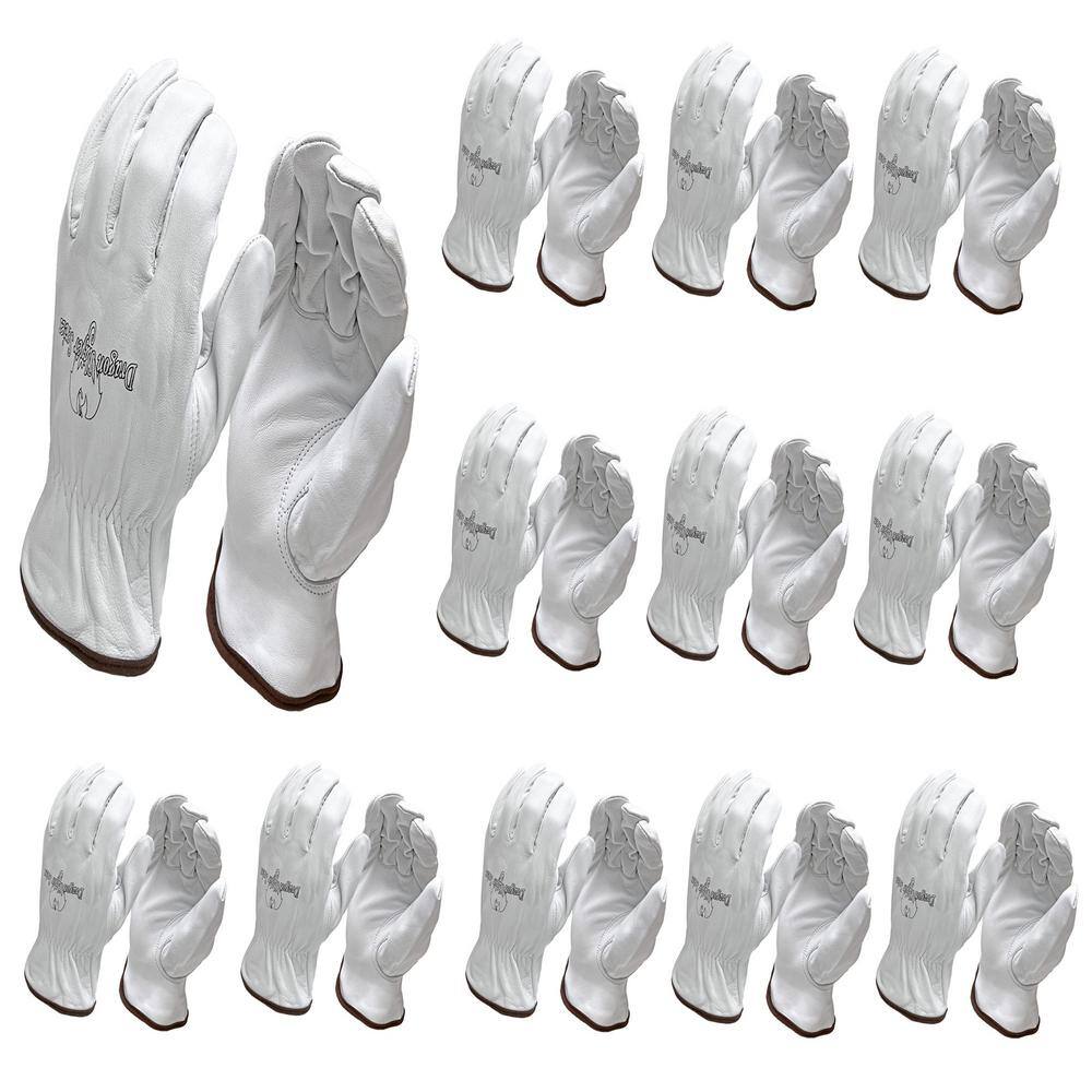 Dragon Slayer Large White Keystone Thumb and Elastic Wrist Premium Goat Grain Leather Work and Welding Glove 12-Pair price history on PriceWatchPro
