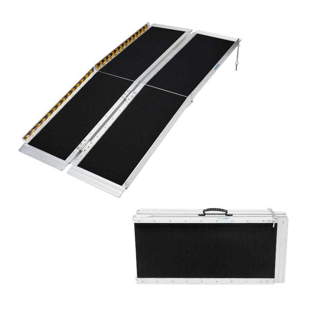 5 ft. Non-Skid Aluminum Folding Ramp Suitable Compatible with Wheelchair Mobile Scooters Steps Home Stairs Doorways price history on PriceWatchPro