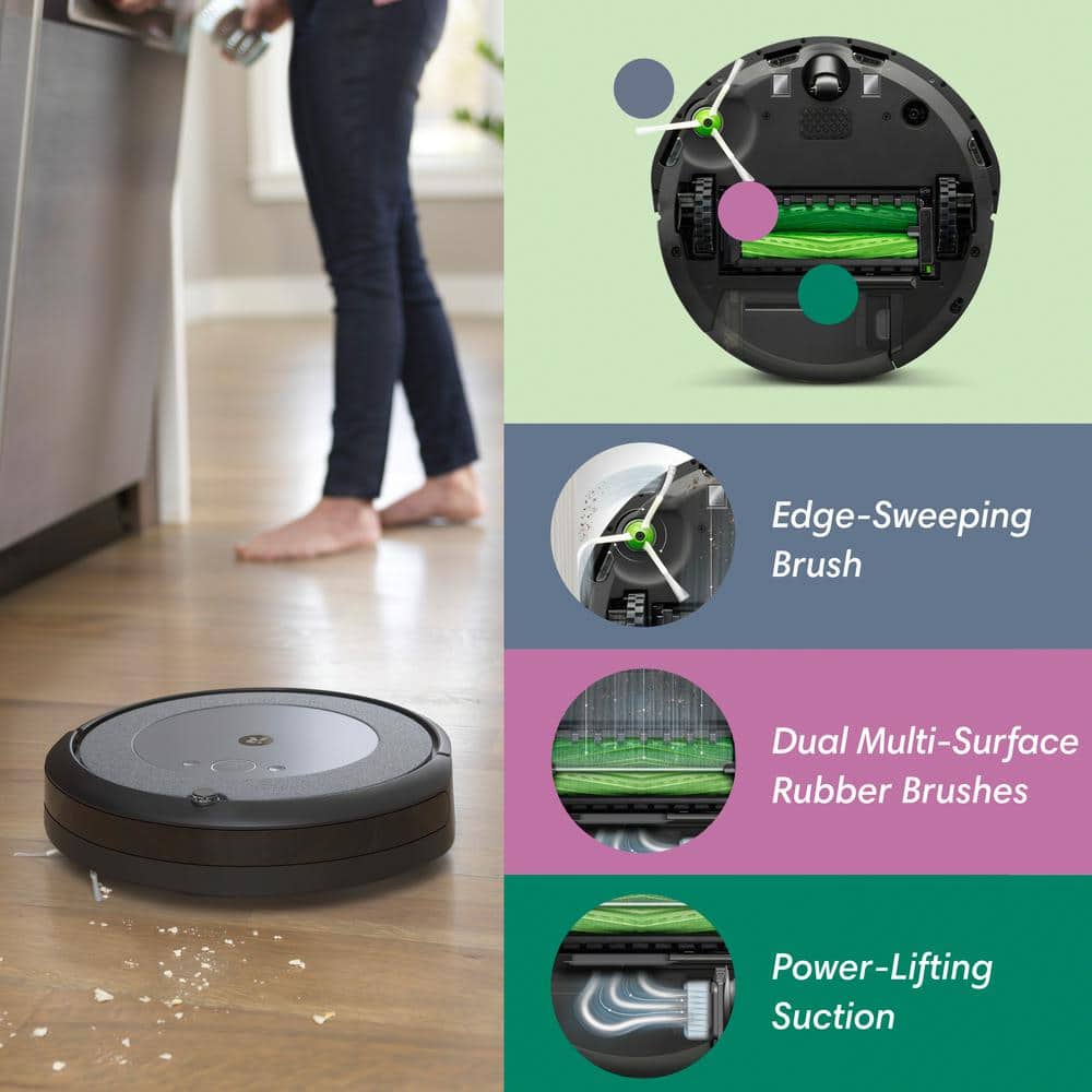 Roomba i3 EVO (3150) Robot Vacuum - Now Clean by Room with Smart Mapping, Ideal for Pet Hair, Carpet and Hard Floor