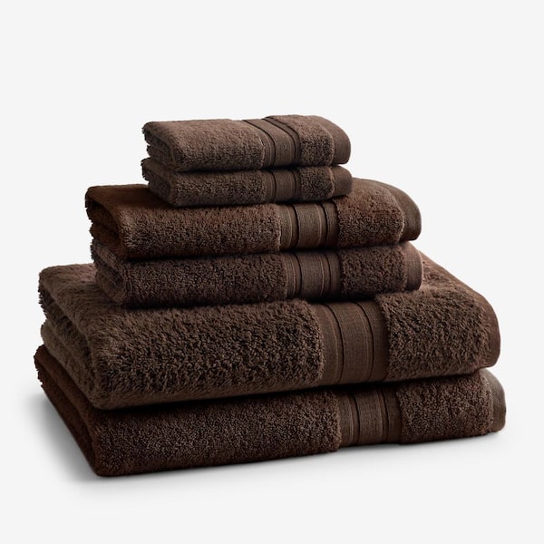 Company Cotton 6-Piece Espresso Turkish Cotton Bath Towel Set