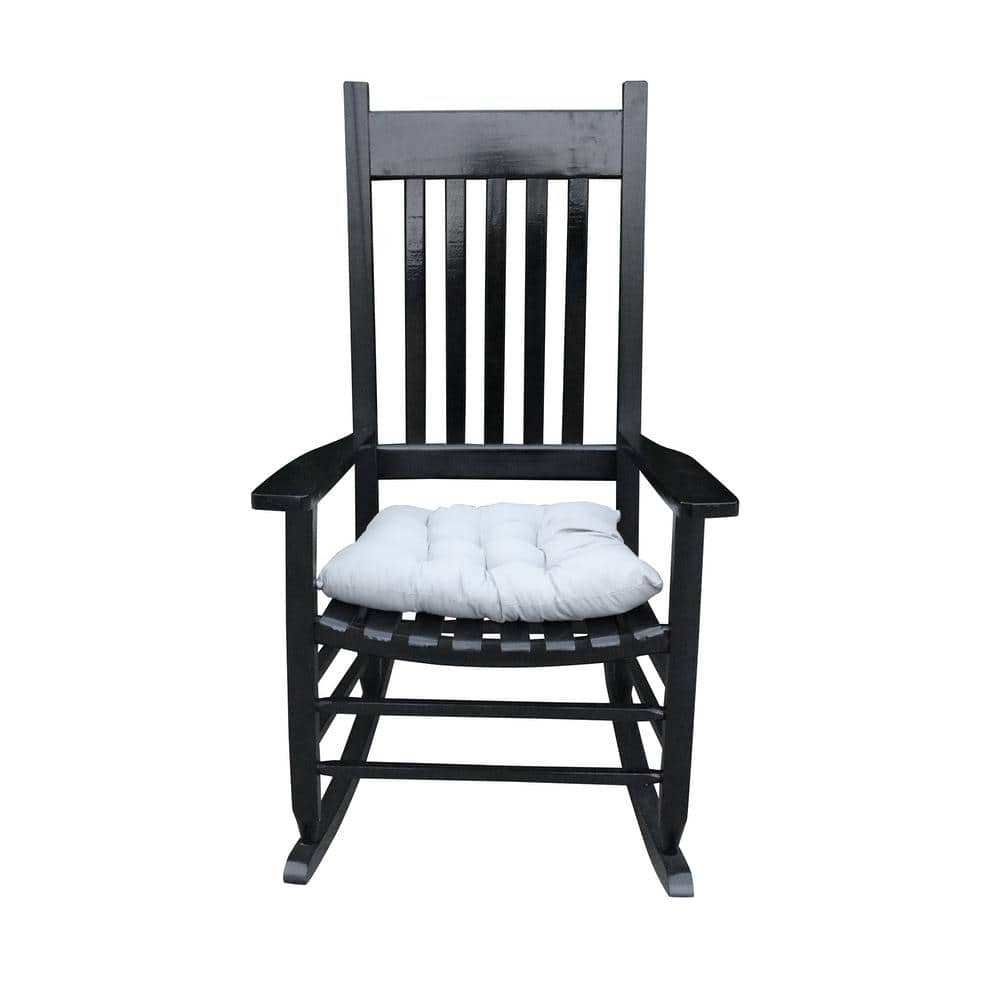 Wateday Patio Black Wood Outdoor Rocking Chair PFW49520604 The Home