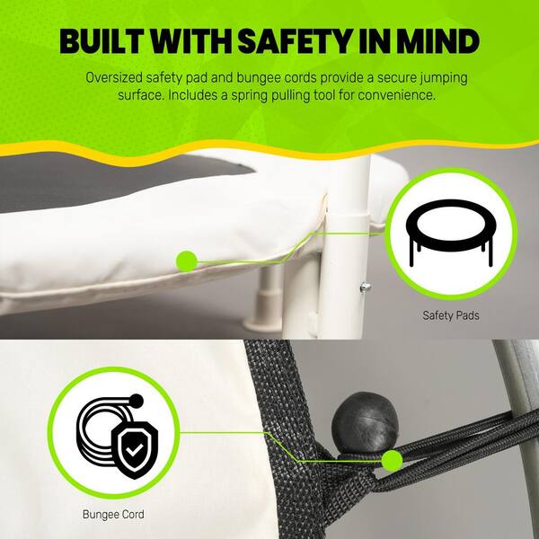 JUMPKING 36 in. Indoor and Outdoor Toddler Trampoline with bungee