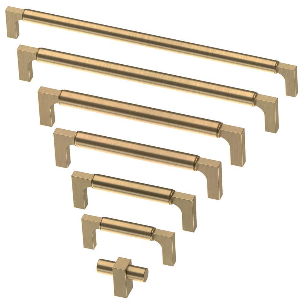 Champagne Bronze Modern T-Handle Bar Knob with Mounting Hardware