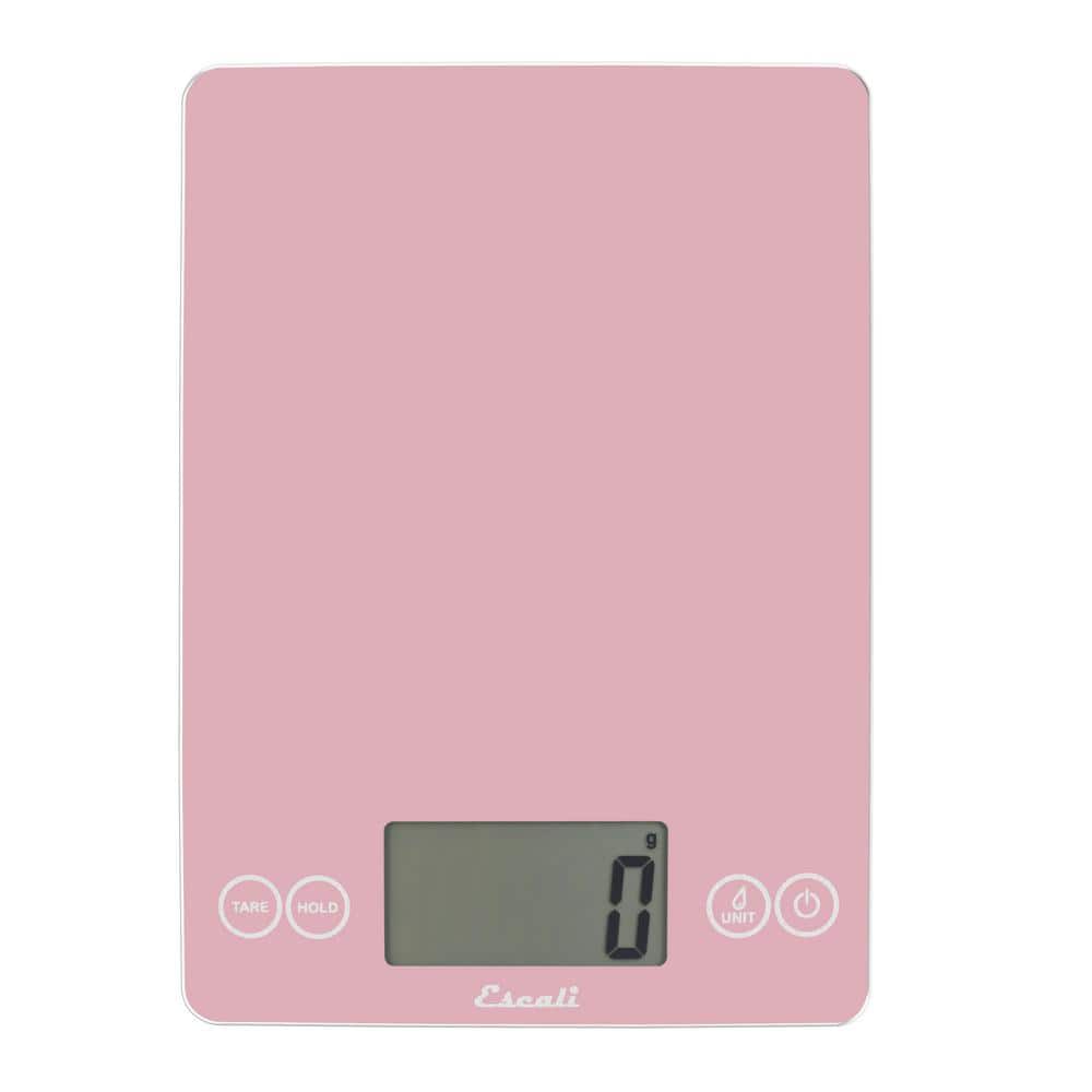 Escali Arti Classic Glass Digital Food Scale, Pink 157CP The Home Depot
