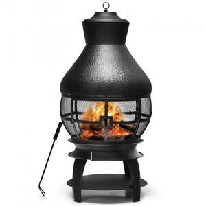 43.5 in. H Outdoor Patio Wood Burning Chimenea Fireplace with Poker