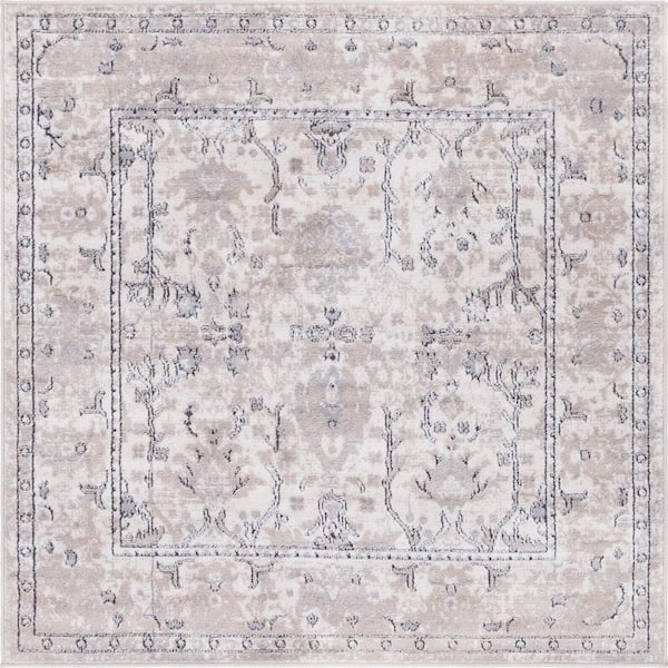 Portland Central Ivory 4 ft. x 4 ft. Square Area Rug