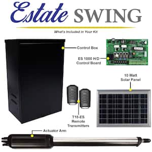 Single Swing Automatic Gate Opener Kit with 10-Watt Solar Panel