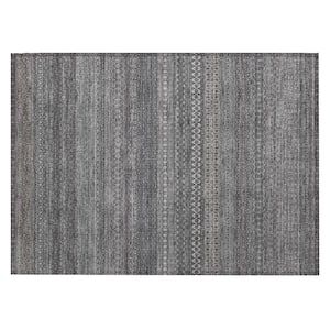 Chantille ACN527 Gray 1 ft. 8 in. x 2 ft. 6 in. Machine Washable Indoor/Outdoor Geometric Area Rug