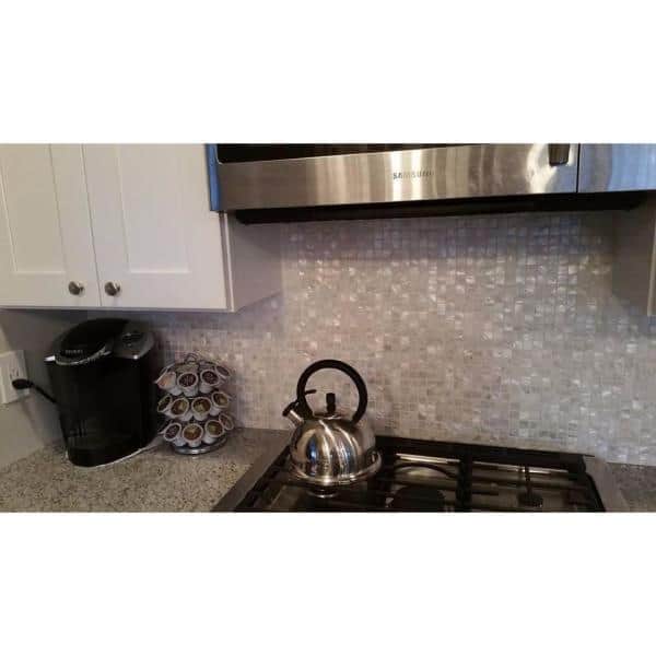 12" x 12" White Mother of Pearl Mosaic Tile