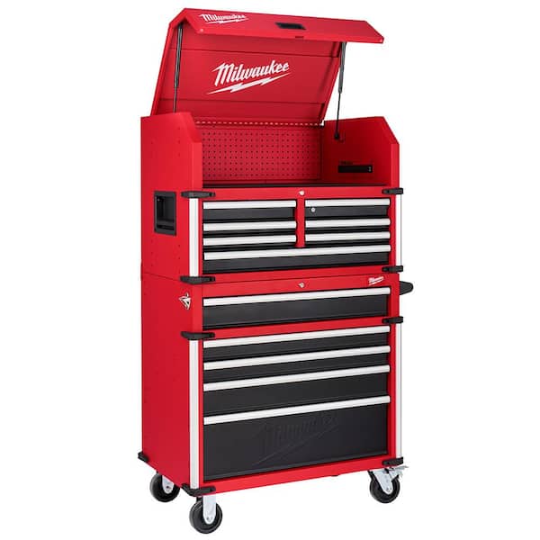 2-IN-1 Tool Chest & Cabinet, Large Capacity 8-Drawer Rolling Tool Box  Organizer with Wheels Lockable, Red