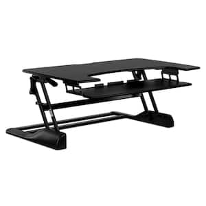 48 in. Black Extra-Wide Height Adjustable Standing Desk Converter