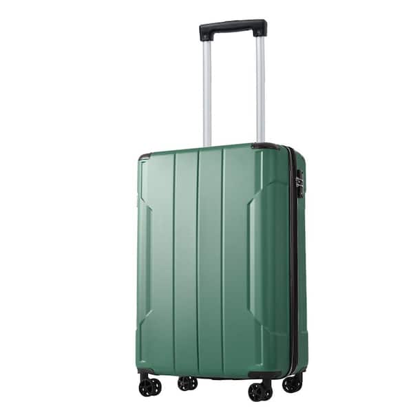 Merax 21.5 in. Green ABS Hardside Luggage Spinner 20 in. Suitcase with 3-Digit TSA Lock, Telescoping Handle, Wrapped Corner