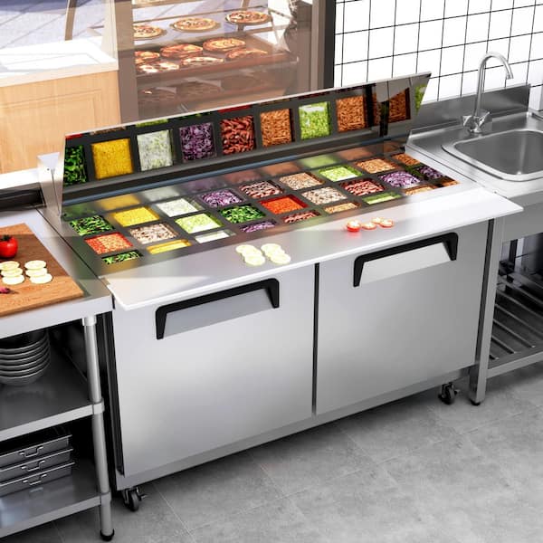 Cooler Depot 60 in. 16.6 cu. ft. Commercial Sandwich Prep Table