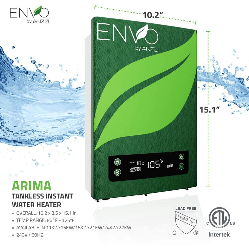 Envo Green Electric Tankless Water Heater with Digital Display