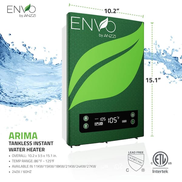 ENVO Atami 27 kW 4.8 GPM Residential Single Phase Indoor Tankless Electric Water Heater with Limited Lifetime Warranty