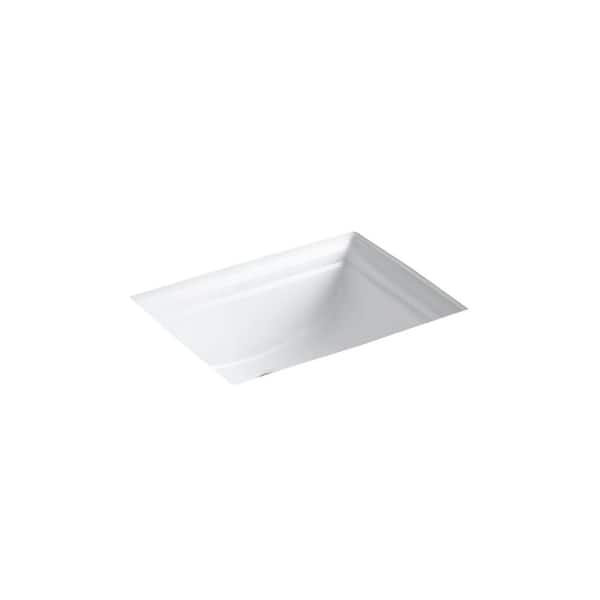KOHLER Memoirs 20 in. Vitreous China Undermount Bathroom Sink in White with Overflow Drain