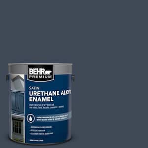 1 gal. #PPU14-20 Starless Night Urethane Alkyd Satin Enamel Interior/Exterior Paint