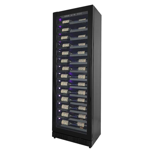 Allavino Reserva 67-Bottle 71 in. Tall Single Zone Left Hinge Digital Wine Cellar Cooling Unit in Black Shallow Depth