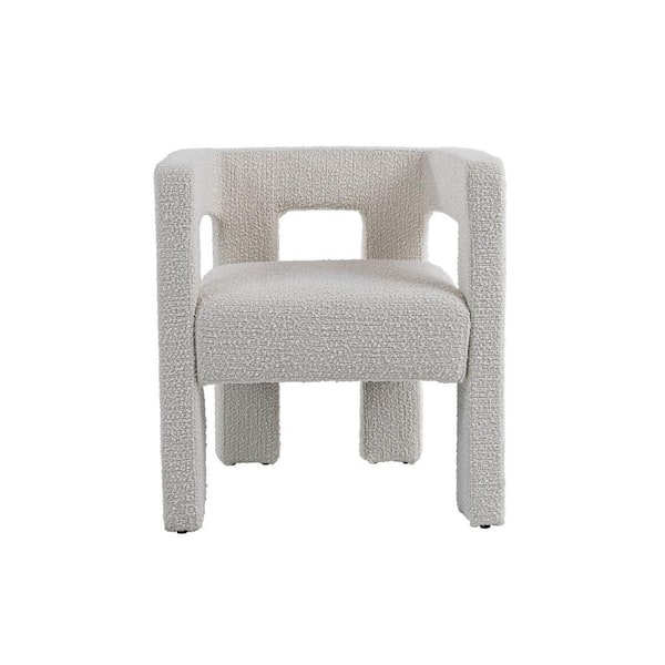 Drea White Fabric Dining Chair