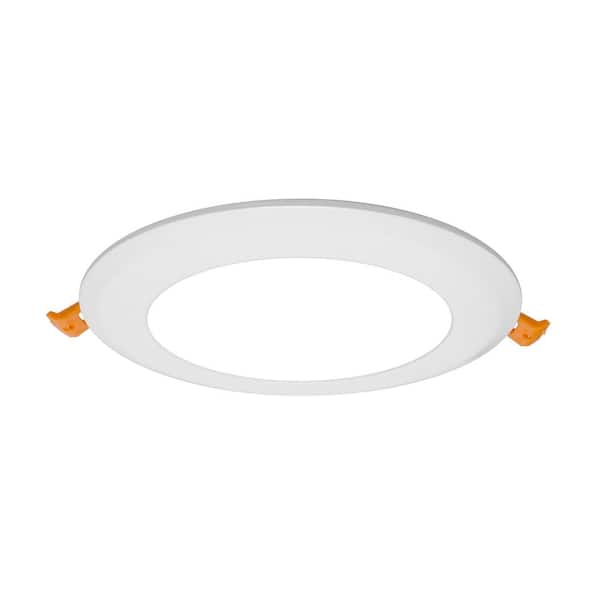 Unbranded Edgelit 4 in. Round White Powder Coat Integrated LED Recessed Kit in 3000K