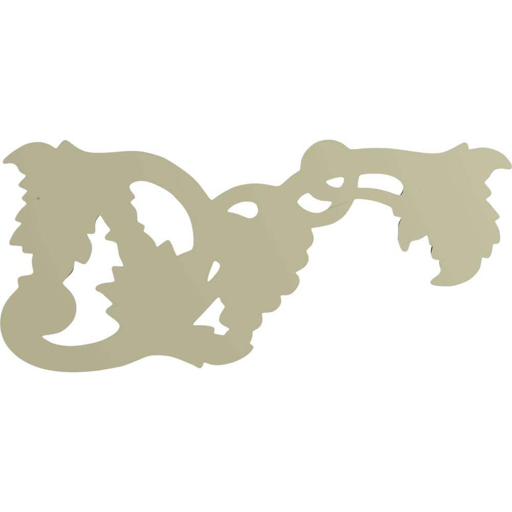 Primed White Polyurethane Grape and Leaf Applique Onlay