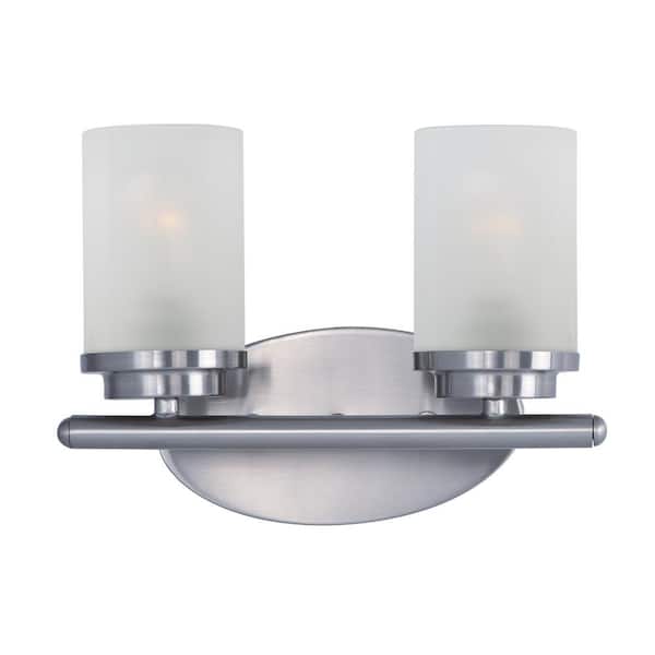 Maxim Lighting Corona 2-Light Satin Nickel Bath Light Vanity