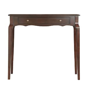 36 in Espresso 1-Drawer Rectangle Wood Accent Console Sofa Table