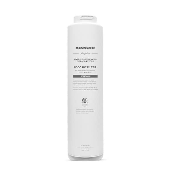 Megaflo RO Water Filter Cartridge Replacement for Megaflo 800 GPD Reverse Osmosis System, 36-Month Lifetime