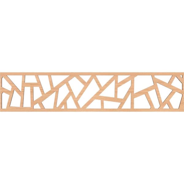 Ekena Millwork Harrisburg Fretwork 0.25 in. D x 46.75 in. W x 10 in. L Hickory Wood Panel Moulding