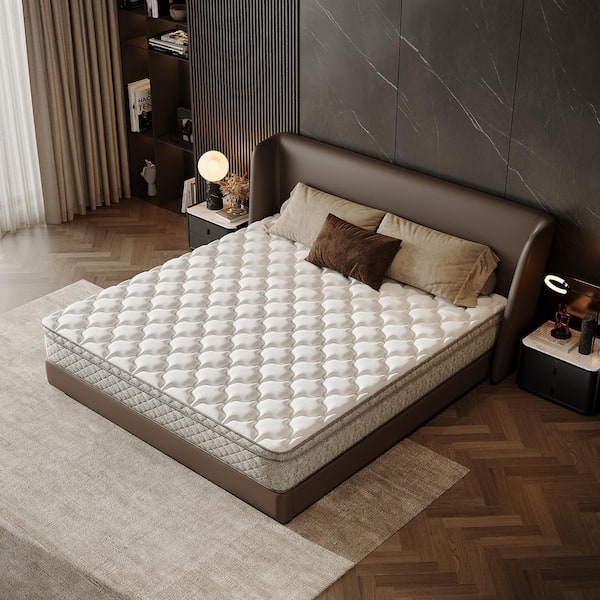 King Size Medium Firm 12 in. Hybrid Mattress in Box w/ Memory Foam and Pocket Spring, CertiPUR-US and OEKO-TEX Certified