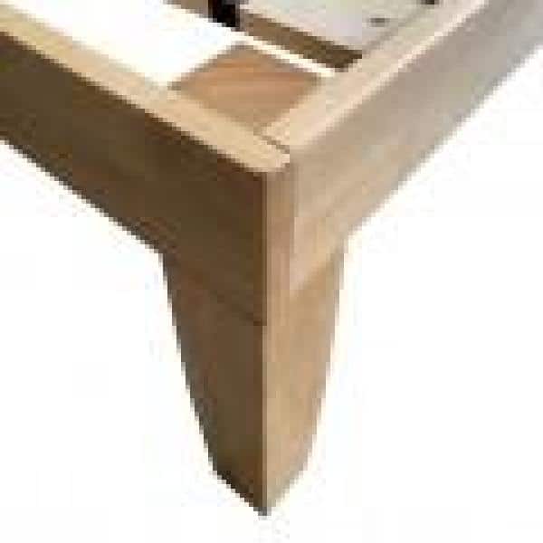 Natural Finish Full Size Wooden Bed Frame with Slats