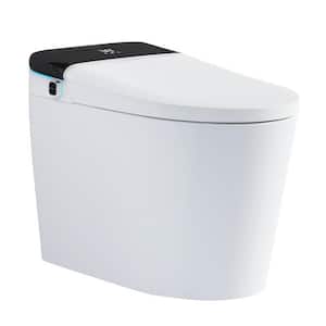Electric Bidet Seat for Smart Elongated Toilets with Rear&Front Wash,Soft Close,Remote Control,Led Nightlight White