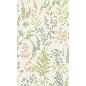 Pink Wildflowers Floral Printed Non-Woven Paper Non Pasted Textured Wallpaper 57 Sq. Ft.