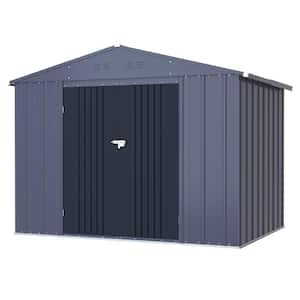8 ft. W x 6 ft. D Outdoor Metal Storage Shed in Gray (48 sq. ft.)