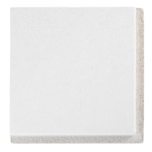 Yuma Tegular White 6 in. x 6 in. Smooth Ceiling Tile Sample