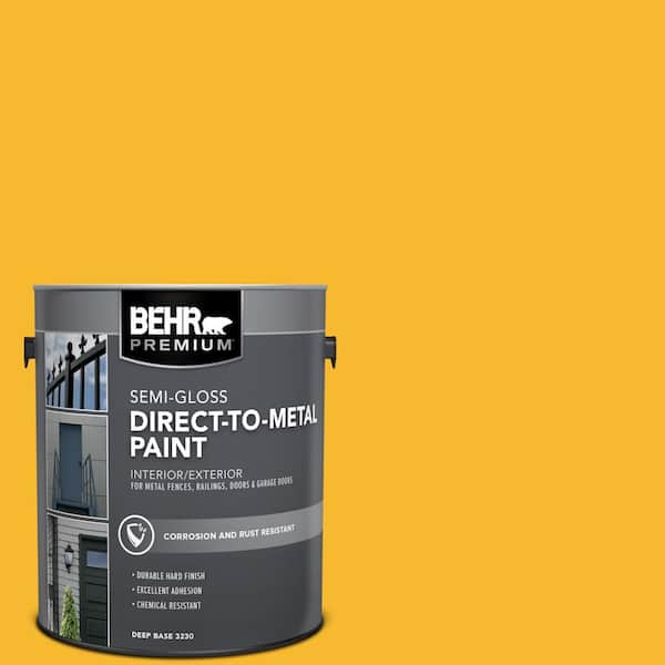 1 gal. #HDC-MD-02A Yellow Groove Semi-Gloss Direct to Metal Interior/Exterior Paint