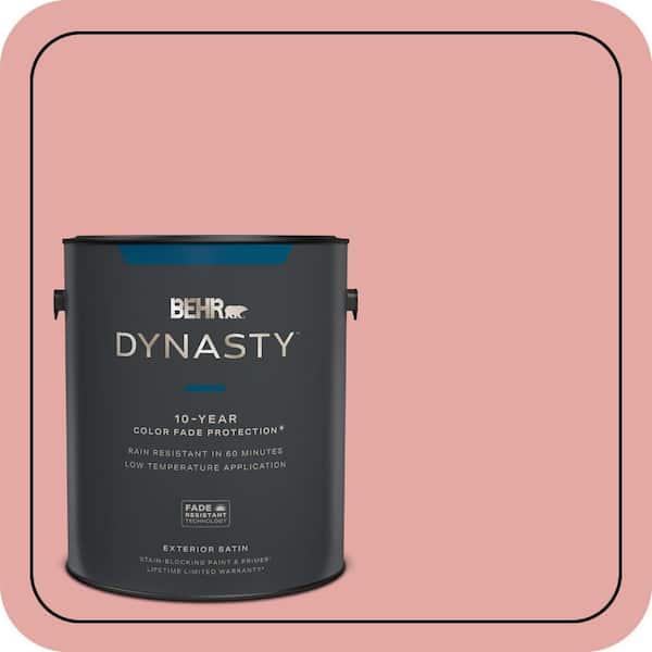 BEHR DYNASTY 1 gal. #MQ4-03 Coral Fountain Satin Enamel Exterior Stain-Blocking Paint & Primer