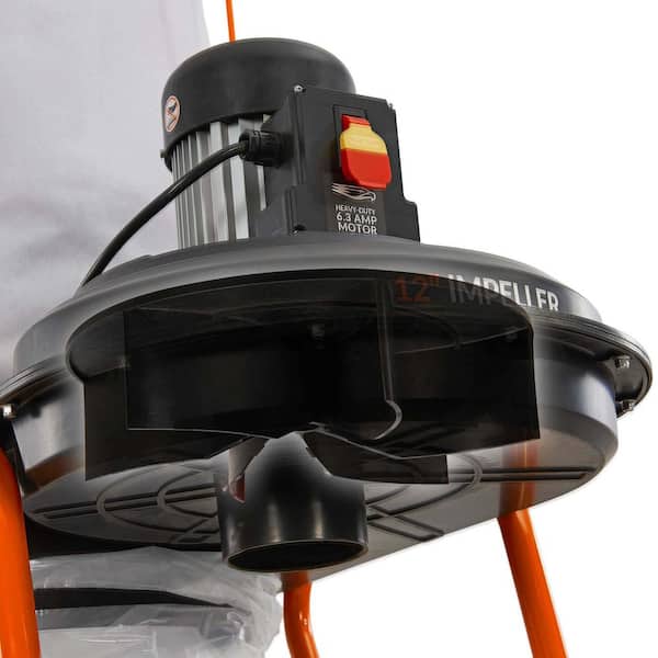 677 CFM 6.3 Amp Dust Collector with 19.8 Gal. Collection Bag and Mobile Base