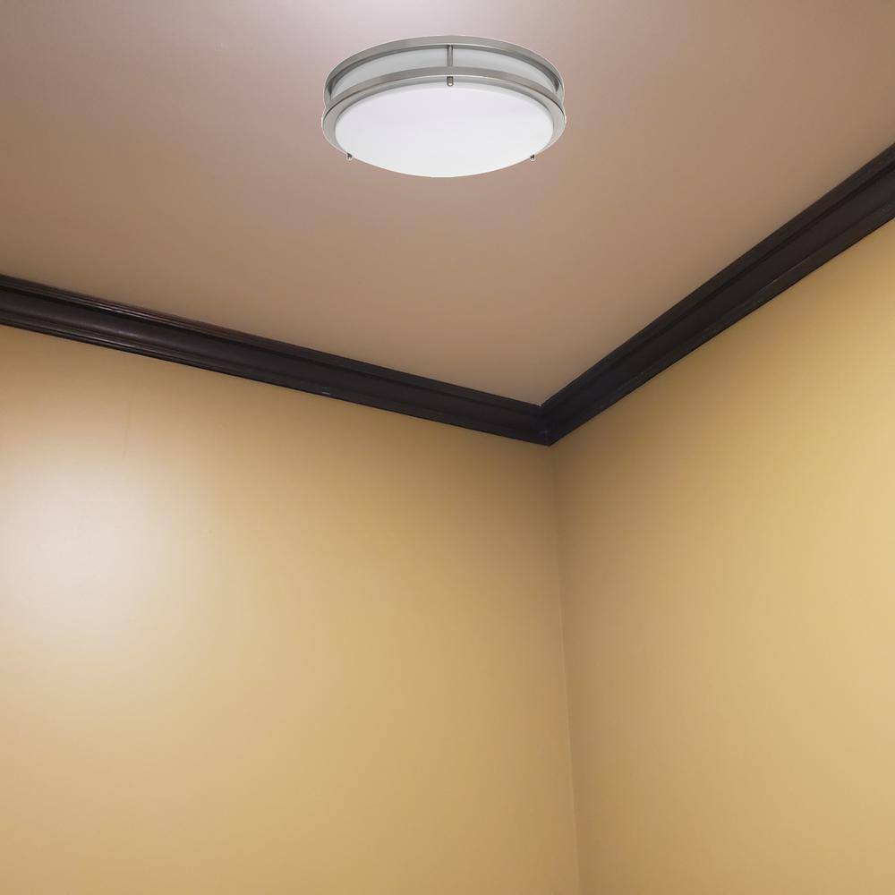 Brushed Nickel 12" LED Flush Mount Ceiling Light