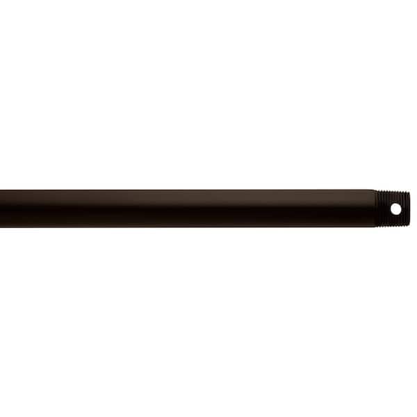 KICHLER 12 in. Oiled Bronze Dual Threaded Ceiling Fan Extension Downrod