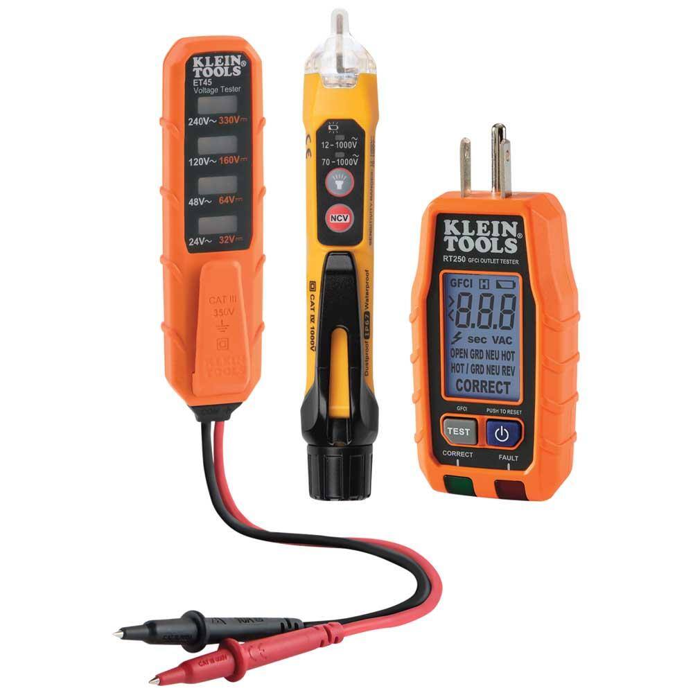 Klein Tools AC/DC Voltage Tester, Non-Contact Voltage Tester and GFCI ...